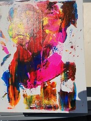 Acrylic On Canvas Original Painting „Neon Sunset“