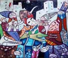 Carlos Mantilla T:Dia De Reyes oil On Canvas . 65x54Cm 2017