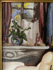 Vintage Russian Erotic Painting after Konstantin Somov Gay Nude Art Deco Oil