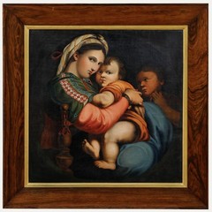 After Raphael (1483-1420) – 19th Century Oil, Madonna della Sedia