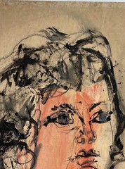 Signed Mid Century 60’s Modernism Expressionist Abstract Study Portrait Painting