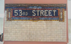 Large (7′ x 5′) Oil/Canvas Mural. 53rd Street Subway Mosaic. NYC. by Craig Lee.