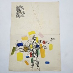 ABRAHAM RATTNER (1895-1978) / Rare ORIGINAL WATERCOLOR / Signed & Provenance