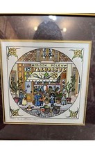 volailler fleuriste Paris 1996 set of 2 water color painting Restaurant decor