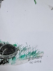 Ink On Cardboard SKETCH ALAIN DONATE cuban Artist 16″x 23″ORIGINAL SURREAL ART