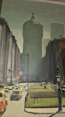 PETER HAYWARD ORIGINAL OIL CITYSCAPE PAINTING, 1940’s .FRAMED. 40X34 BEAUTIFUL