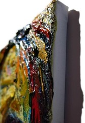 MODERN WOMAN GIRL ART SIGNED FEMALE OIL PAINTING ABSTRACT PORTRAIT VINTAGE DECO