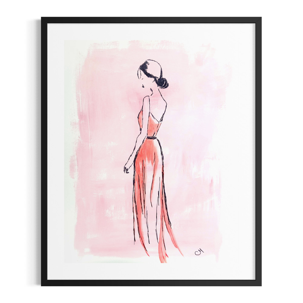 Original Abstract 9×12 Figure Painting Acrylic Woman Living Room Decor