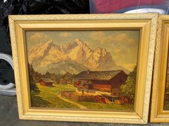 Heinz Theis original oil paintings both signed and framed