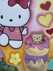 HELLO KITTY OIL PAINTING ON CANVAS Original Oil Painting Hand Painted 16 by 20