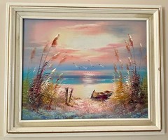 Bernard Duggan Original Oil Painting Seascape on Canvas 16 x 20