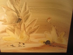 Gen Matucha FINGER PAINTING ANGEL Fish FRAMED Genevieve SNAIL