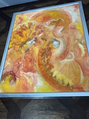 Tracey J Maroni Artwork 1980 painting Orange A Peel