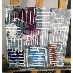 Original Acrylic Painting On Reclaimed Wood Titled Break Free Modern Art Signed