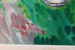 Eric de Vienne Flowers With Shell Oil Painting On Canvas Signed 03