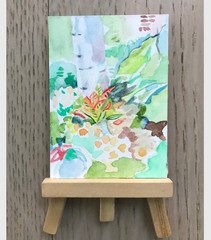 ACEO Art Card Print Of Colorful Watercolor landscape