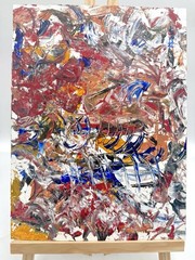Expressionism Original Acrylic Painting 9×12 Abstract Impasto Wall Art Board