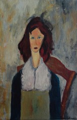 Rare fine unique portrait painting, signed Amedeo Modigliani, w COA