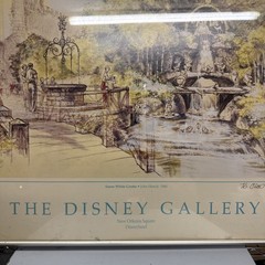 The Disney Gallery Snow White Grotto Watercolors John Hench Signed 1992 34×25
