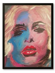 Abstract Marilyn Impressionist Original Wall Art 9X12 Canvas Acrylic