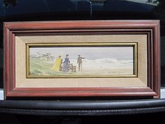 VINTAGE AMERICAN IMPRESSIONIST PAINTING DISNEY ANIMATOR AL ANTIQUE CA BEACH SURF