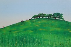 Duane Armstrong Knoll in Grove original painting on canvas 27 x 27