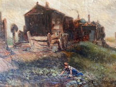 Hendrik Dirk Kruseman Van Elten (Influential Dutch Artist) „Woman by a Pond“