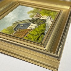 Danish Oil Painting Lyngby Denmark Landscape Original Art Signed Vintage Framed