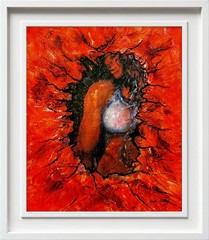 Original Figurative Mixed Medium Woman 16 X 20 Expressionistic Signed Art