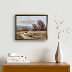 Hungryartist -NYartist Original Oil Painting of Landscape Canvas 12×16 Framed