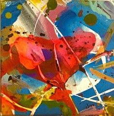 BE MY VALENTINE an Original ABSTRACT Painting Judie Mulkey
