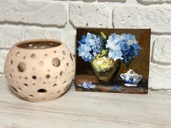 Hydrangea Painting Original Art Impasto Oil Flower Still Life MADE TO ORDER