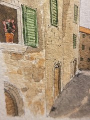 Matted and Framed Original Watercolor Florence „Duomo“ By Ben Clark