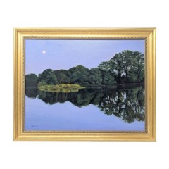 Meg Walsh Original Oil Painting – Miles River MD Landscape – Autumn 2001 Linen