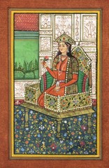 Empress Mumtaz Mahal Portrait Hand Miniature Painting On Paper 4.75×7 Inches