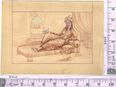 Portrait Of Royal Mughal Queen Empress Handmade Gouache 9×6.5 Inches