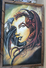 Vintage Print of „Morgan Theomachia“ by Alchemy Apprx. 24″ X 36″ Fantasy Gothic