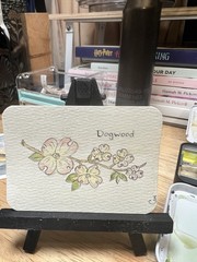 ACEO/ATC Original Painting 2.5 x 3.5 In Watercolor Spring Flower Dogwood Floral