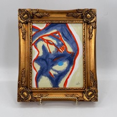Original Contemporary Figurative Painting Nude Study Gold Ornate Frame