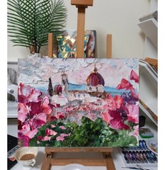 Florence art Impasto Oil art Original painting Italy art Santa Maria del Fiore