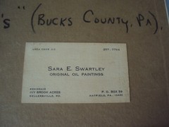 1962 Sara E Swartley Bucks County Oil 12 x 16 Spring Landscape Sellersville PA