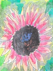 ACEO Art Card Original Watercolor Floral Painting Signed By Artist