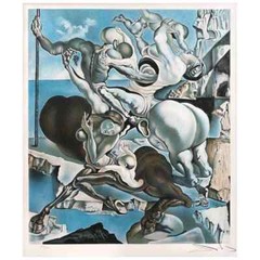Salvador Dalí Signed Lithograph „Family of Marsupial Centaurs“ #72/300 Framed