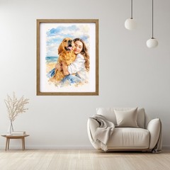 Pet Portrait,8×10 Custom Pet Portrait, Pet Portrait Custom,Watercolor Dog Print,
