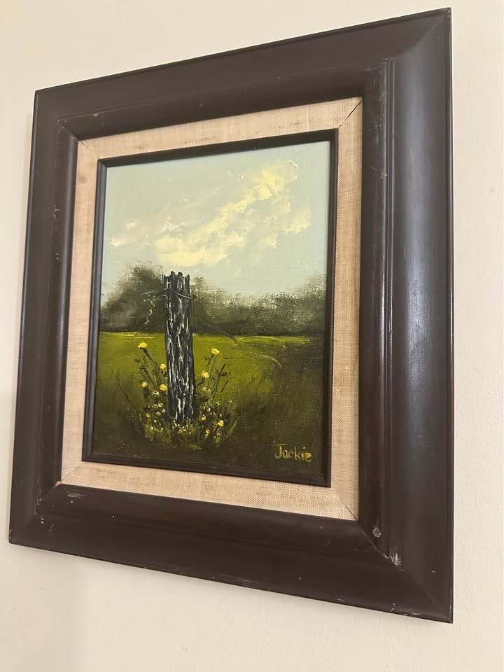 Vintage Framed Landscape Oil Painting – Artist Signed