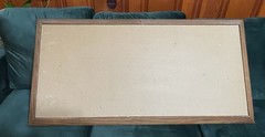 VTG Litho Golden & White Mums, Lee Reynolds STYLE, Carved Wood NO Glass, 23×43”