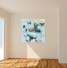 The Poetry of Light – Abstract art – 24 x 24 IN / 61 x 61 CM – Original