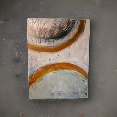 original acrylic abstract painting on canvas large „Waking Up“