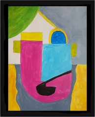 Neo Expressionism/Abstract One Eye 11×14 Handmade Signed Colorful Painting
