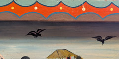 J. Francisco Ugsha Tigua Ecuador Folk Art Painting Signed Large 14×20